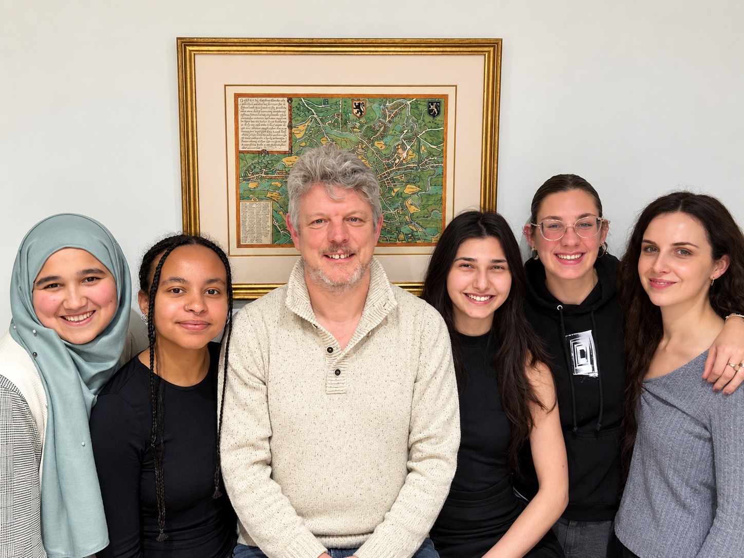 Groepsfoto van het team van Pioniersstudenten